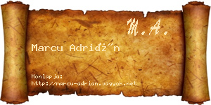 Marcu Adrián névjegykártya